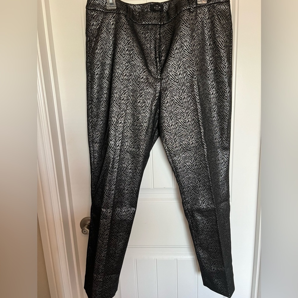White House Black Market Women’s Slim Ankle Metallic Pants
